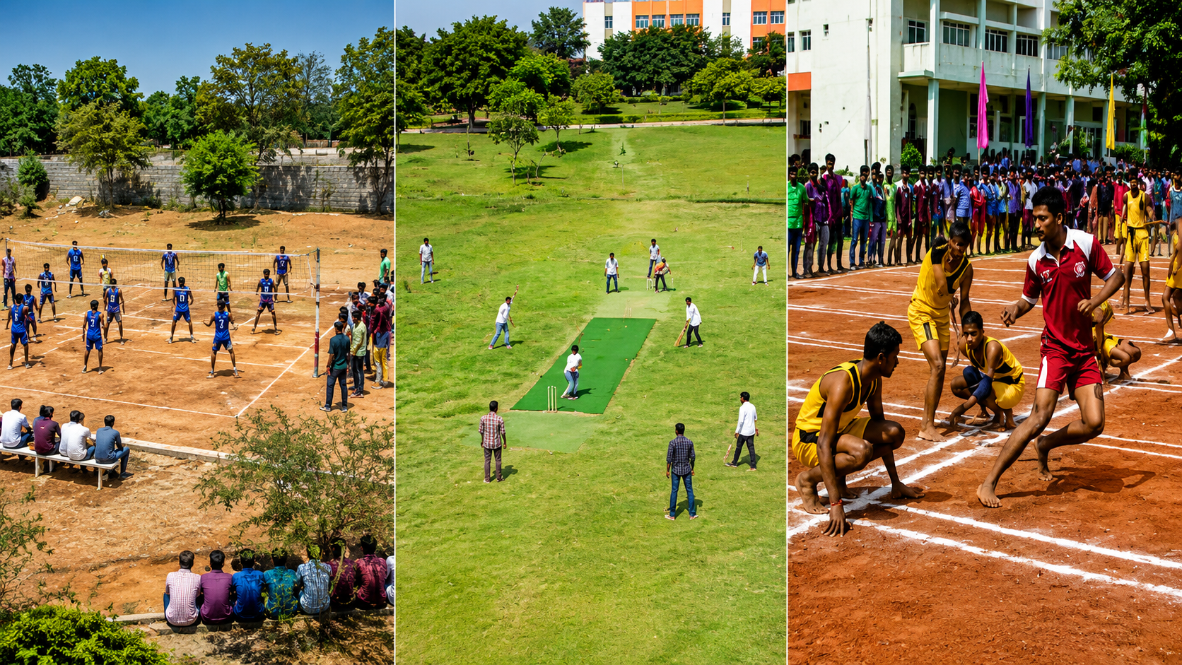 Sports facilities and student activities at Nalanda Group of Institutions